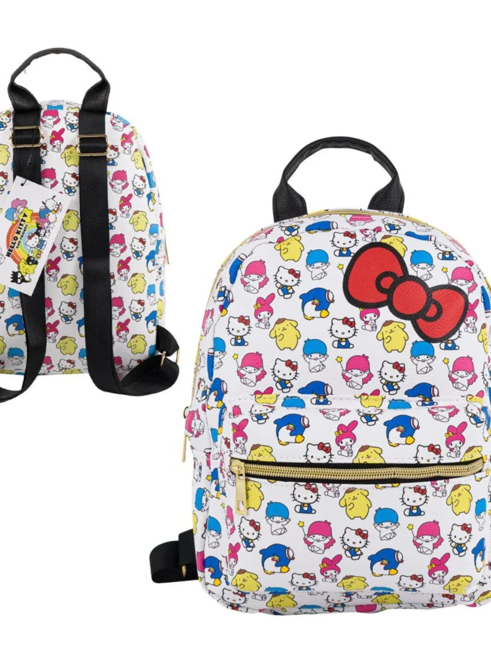 Hello Kitty and Friends Red and White Pu Leather Mini backpack